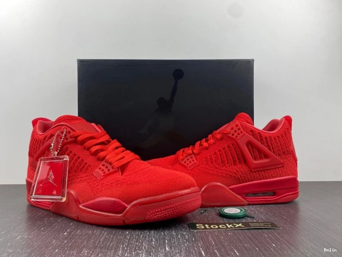 Bmlin Shoes Red Jordan Retro 4 Flyknit AQ3559-600 0709